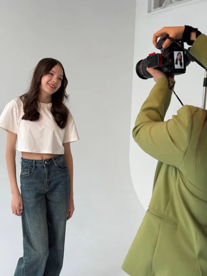Фотосессия на пробном занятии в школе моды Pink Models